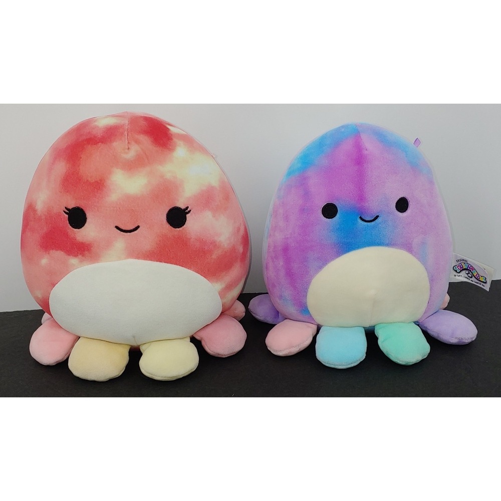 Lot Of 2 Squishmallows Mary And Orzella The Octopus 8" Plush Kellytoy